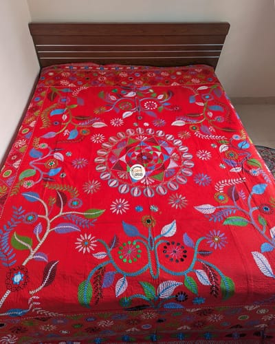 Premium Aarong Nokshikatha - Red_img_1